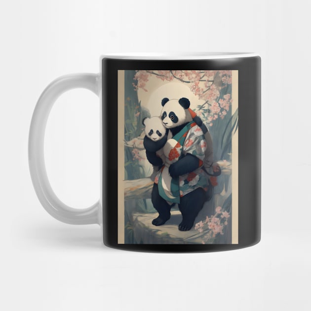 Japanese panda mother by Spaceboyishere